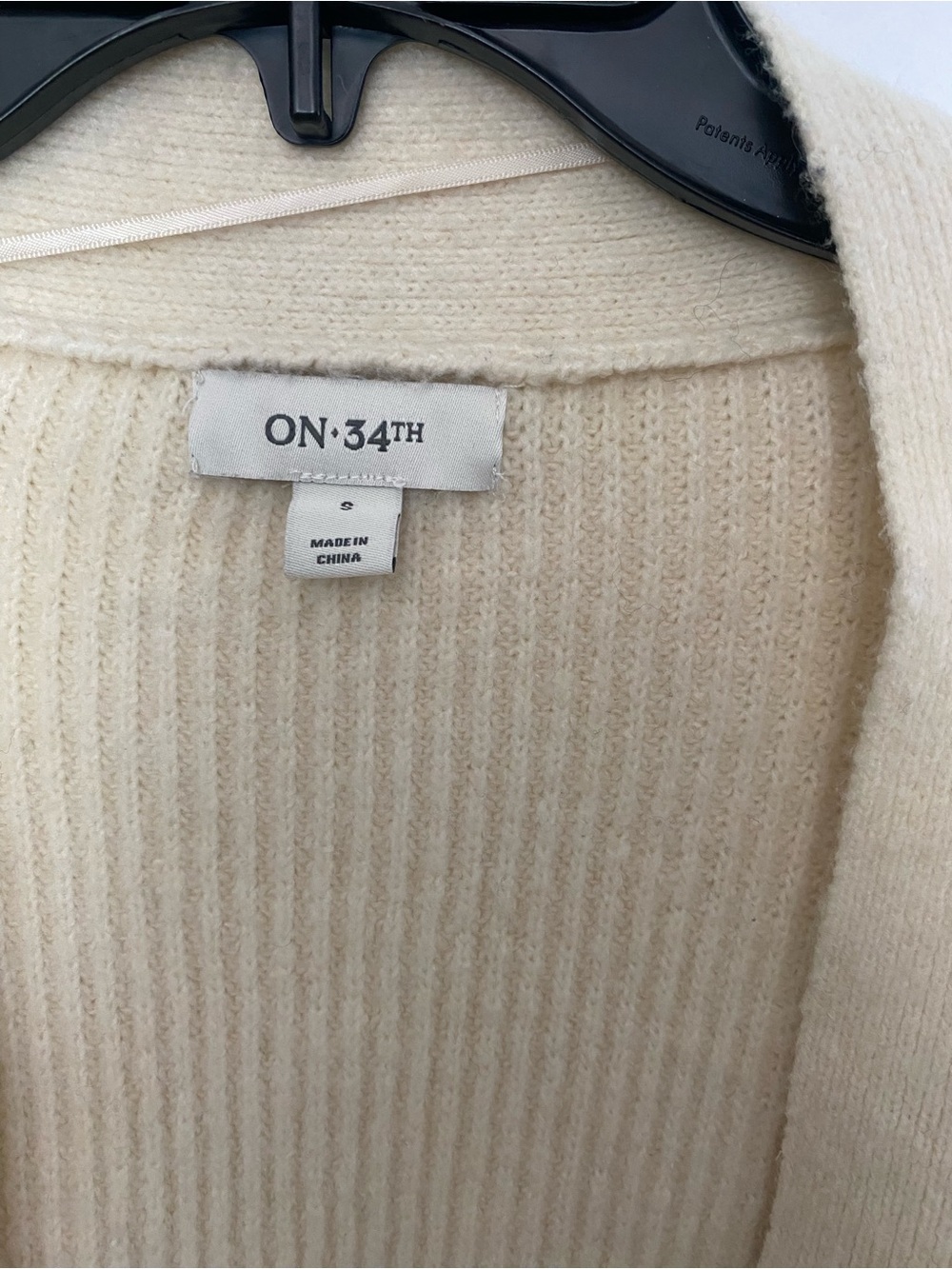 Cream Button-Front Rib Knit Cardigan - Picture 6 of 8